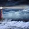 Lighthouse in the Storm Sea - Seascape Paint By Number