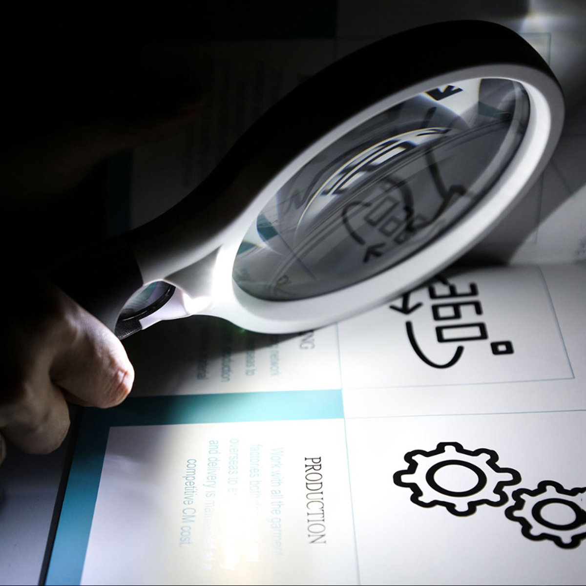 Lighted Hand Held Magnifying Glass - PaintByNumbersUsa.COM
