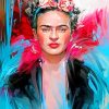 Colorful Frida Kahlo paint by numbers