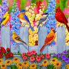 Aesthetic Spring Garden Birds Paint by numbers