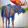 Colorful Moose Art Paint by numbers