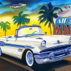 White Vintage Car Paint by numbers