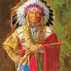 Cherokee Chief Native American Paint by numbers