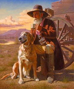 western-old-man-and-his-dog-paint-by-numbers