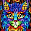 Colorful Cat Paint by numbers