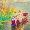 Vintage Women On A Boat paint by numbers