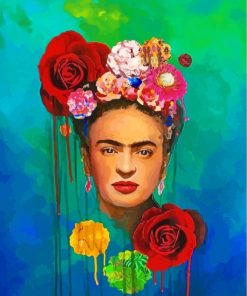 Frida And Flowers Art Paint by numbers