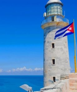 Cuba-Beach-Lighthouse-paint-by-number-501x400