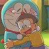 Cute Nobita And Doraemon Paint by numbers