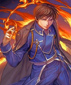 Roy Mustang Anime Character Paint by numbers