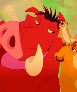 The Lion King Timon And Pumbaa Paint by numbers