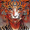 Abstract Tiger Woman Paint By Numbers