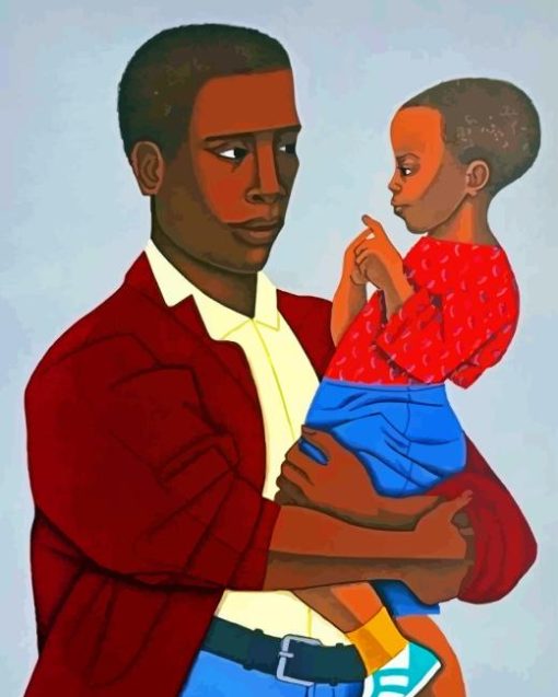 African Father And Child Paint By Numbers