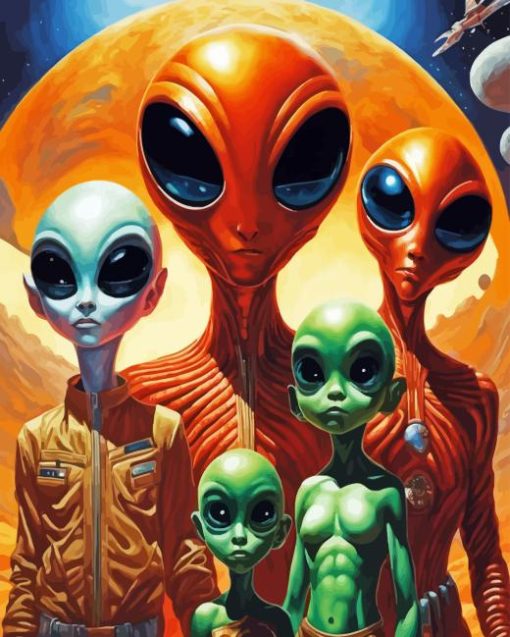 Alien Family Paint By Numbers