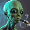 Alien Smoking Paint By Numbers