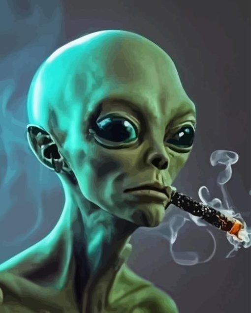 Alien Smoking Paint By Numbers