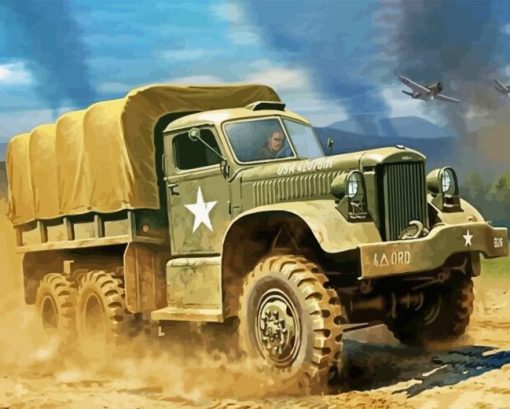 Army Truck Paint By Numbers