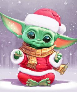 Baby Yoda Christmas Paint By Numbers