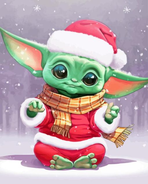 Baby Yoda Christmas Paint By Numbers