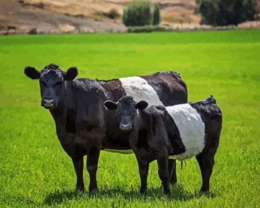 Belted Galloway Paint By Numbers