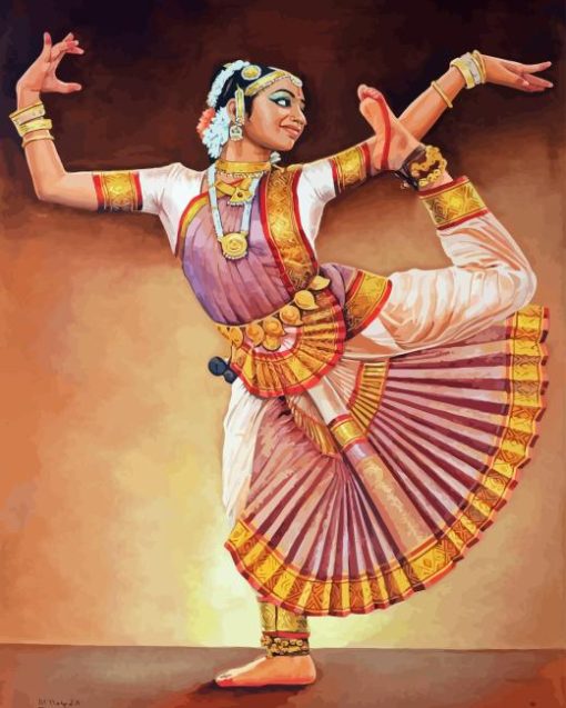 Bharatanatyam Dancer Paint By Numbers