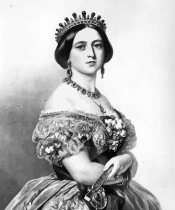 Black And White Queen Victoria Paint By Numbers