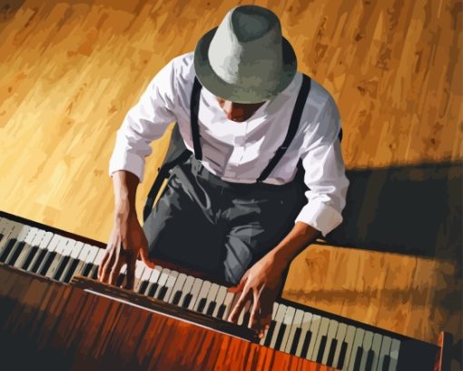 Black Man At Piano Paint By Numbers