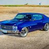 Blue Chevelle Super Sport Car Paint By Numbers