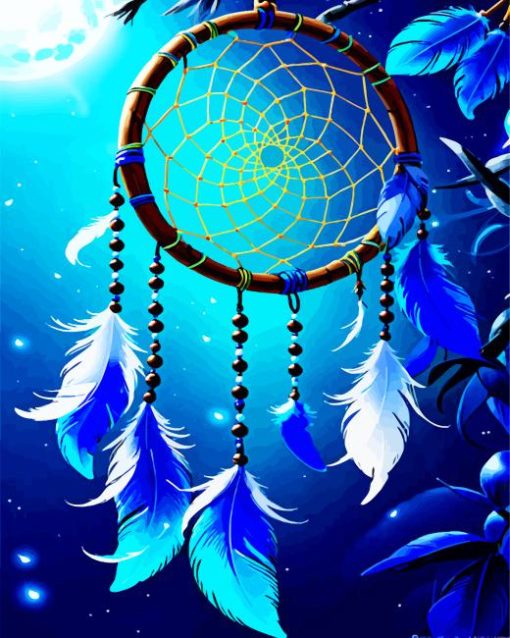 Blue Dream Catcher Paint By Numbers