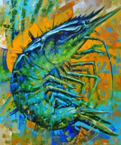 Blue Yellow Shrimp Paint By Numbers