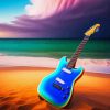 Blue Guitar Seaside Paint By Numbers