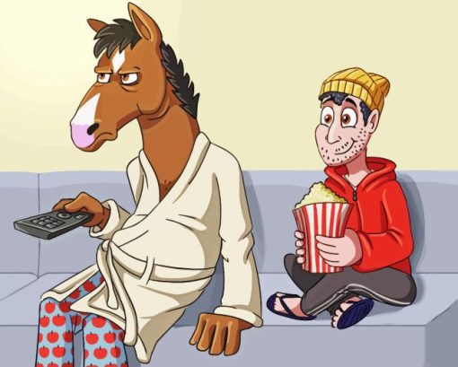 Bojack And Todd Paint By Numbers