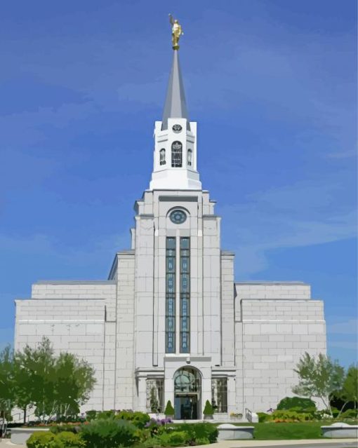 Boston Massachusetts Temple Paint By Numbers