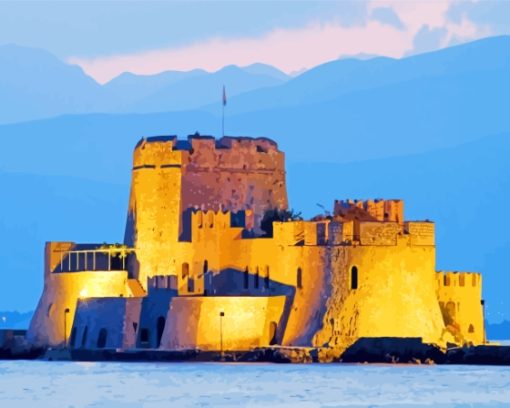 Bourtzi Castle Nafplio Greece Paint By Numbers