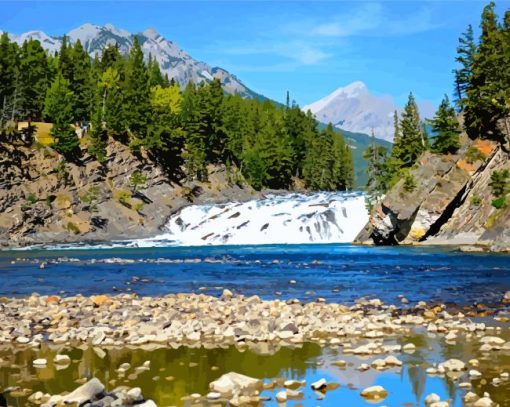 Bow Falls Paint By Numbers