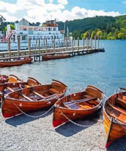 Bowness On Windermere Boats By Lake Paint By Numbers