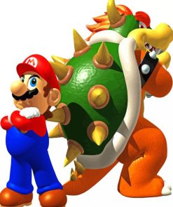 Bowser And Mario Paint By Numbers