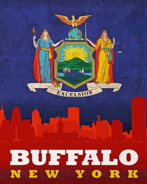 Buffalo New York Poster Paint By Numbers