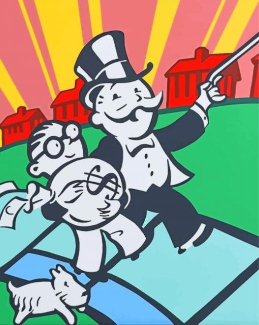 Cartoon Mr Monopoly Paint By Numbers