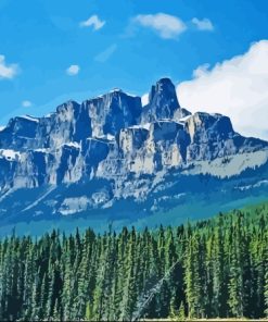 Castle Mountain Banff National Park Paint By Numbers