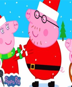 Christmas Peppa Pig Paint By Numbers