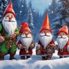 Christmas Dwarfs Paint By Numbers