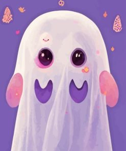 Cute Halloween Ghost Paint By Numbers