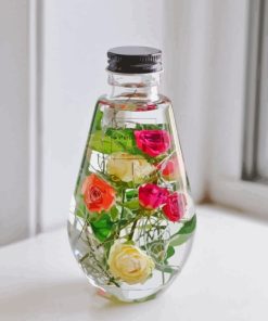 Flowers Inside A Bottle Paint By Numbers