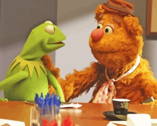 Fozzie Bear And Kermit Paint By Numbers