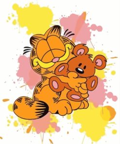 Garfield The Cat And Teddy Bear Paint By Numbers