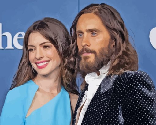 Jared Leto With Anne Hathaway Paint By Numbers