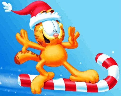 Merry Christmas Garfield The Cat Paint By Numbers