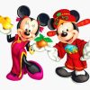 Mickey And Minnie In Japan Paint By Numbers