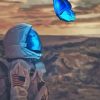 Spaceman With Blue Butterfly Paint By Numbers